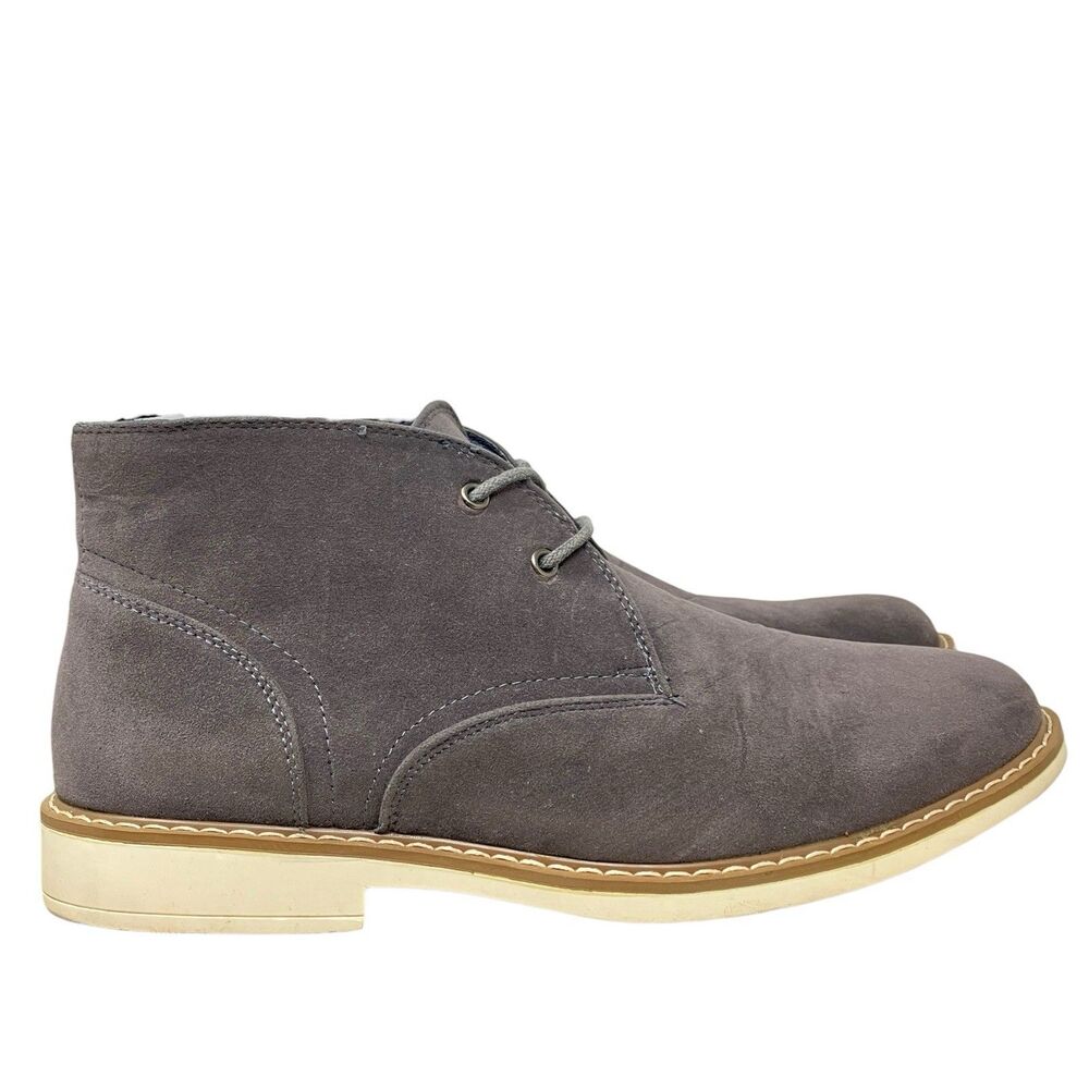 Hawke & Co Boots Mens 9 Gray Suede Mojave Chukka Desert Style Memory Foam Casual